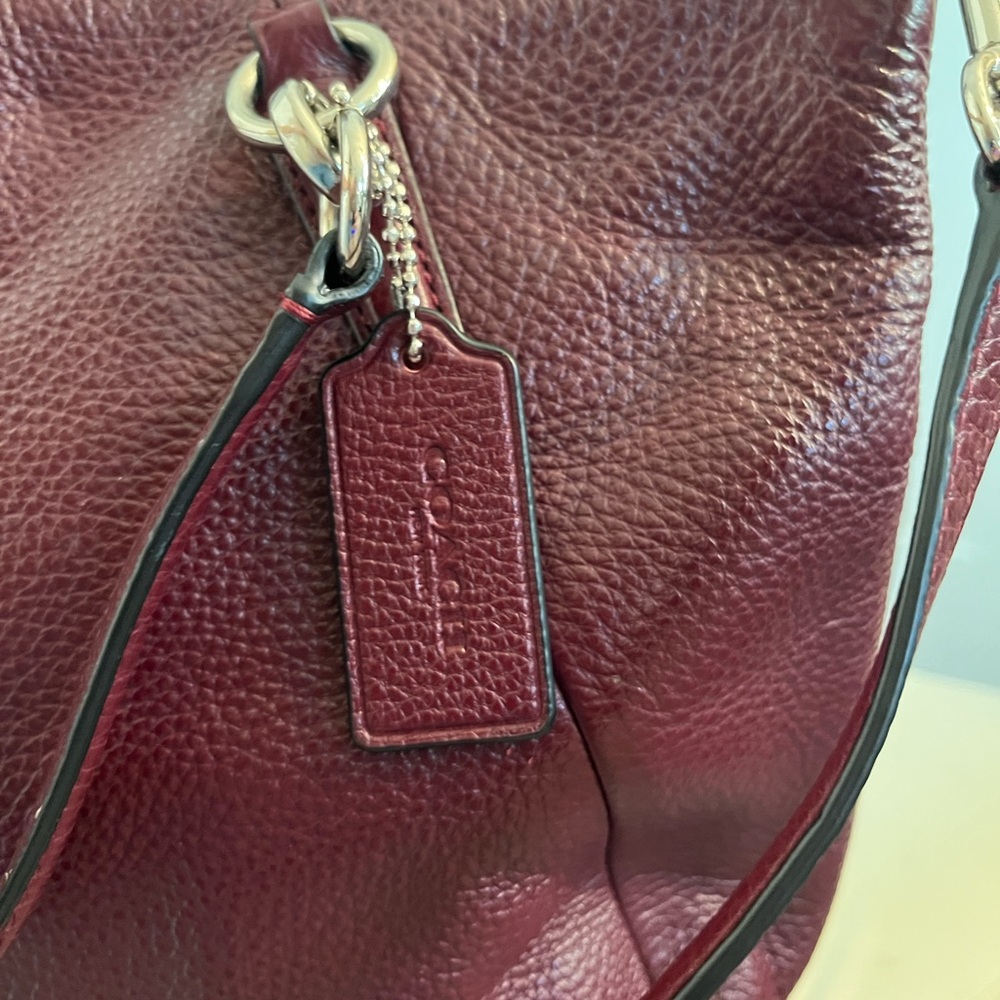 COACH maroon Kelsey satchel - Picture 5 of 7